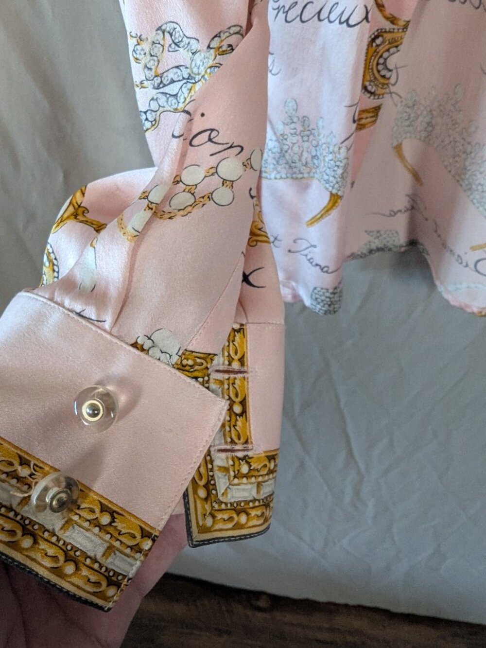 Vintage Starington Pink Parisian silk blouse - Picture 7 of 7